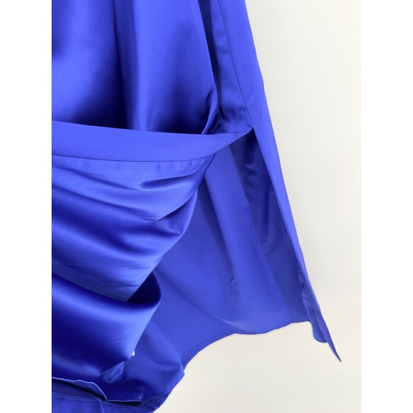 Ramy Brook Lisa Strapless Cowl Neck Draped Midi Dress Cobalt Blue Size 10 NEW - Picture 9 of 13
